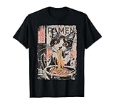 Ramen Nudeln Katze Japan Y2K Kawaii Retro Katzen Manga Anime T-Shirt