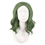 MapofBeauty 14 Zoll/35 cm Mode Cosplay Kostüm Lockige Synthetische Perücke (Pine Grün/Grass Grün)