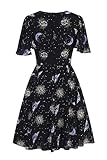 Hell Bunny Solaris Dress Frauen Mittellanges Kleid schwarz S