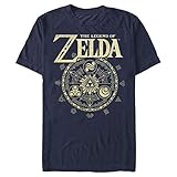 Nintendo Herren Legend of Zelda Symbolic Circle T-Shirt, Marineblau, Klein