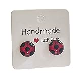 Mini Ladybug Ohrstecker Marienkäfer 8mm Motiv Anime Film Ohrringe Edelstahl Kinder Mädchen