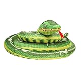 JIAHG Lebensechte Plüschschlange Stofftier Realistische Schlange Plüschtier Kuschelschlange Riesige Schlange Kuscheltier Stoffschlange Halloween Spielzeug für Kinder Erwachsene, 220 cm