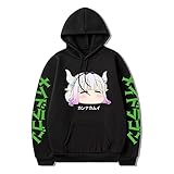 XSLGOGO Anime Miss Kobayashi's Dragon Maid Hoodies Kanna Kamui Hoodies Miss Kobayashi Kanna Kobayashi Sweatshirts Japanischer Kawaii Pullover Cosplay Kostüm Pullover Für Fans