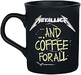 Metallica ... And Coffee For All Unisex Tasse mattschwarz Keramik 0,3 l Band-Merch, Bands
