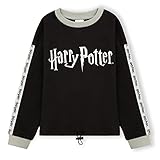Harry Potter Pullover Mädchen Hoodie Sweatshirt Teenager (Schwarz/Grau Sweatshirt, 9-10 Jahre)