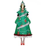 EraSpooky Weihnachtsbaumkostüm für Erwachsene zu Weihnachten Lustige Partykostüme für Erwachsene
