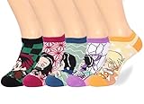 Roffatide Anime Demon Slayer Knöchel Socken 5 Paare Low Cut Socken Cosplay No Show Socken Für Frauen Männer