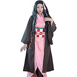 CR ROLECOS Nezuko Kamado Cosplay Kostüm Cosplay Nezuko Kamado Halloween vollständiger Cosplay Satz XL/XXL
