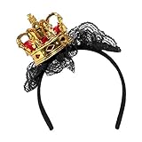 Boland 64559 - Tiara Königin, Haarreif mit goldener Krone, für Kinder, Karneval, Fasching, Fastnacht, Halloween, Mottoparty, Theater, Bühne