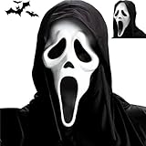 IAZHENJane Scream ghostface maske Gruselige schrei maske Gruselige nonnen maske Ghostface maske Latex geist maske Cosplay realistische requisiten Erwachsene/Kinder Cosplay Geister Maske (A)
