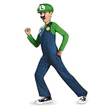 Super Mario Bros DISK73692G Kostüm, Jungen, Luigi, Groß