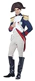 California Costumes Napoleon Französischer Kaiser Kostüm für Herren, Mehrfarbig/Meereswellen (Ocean Tides), L