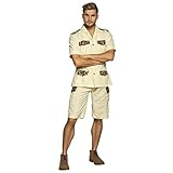 Boland 83882 - Kostüm Safari Mann, Hose und Hemd, für Herren, Zoowärter, Tierpfleger, Dschungel, Verkleidung, Karneval, Mottoparty, Größe M/L, Beige