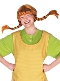Maskworld Original Pippi Langstrumpf Perücke für Erwachsene - rote Haare mit 2 Zöpfen - Kostüm-Zubehör für Karneval, Halloween & Motto-Party