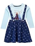 Disney Mädchen Die Eiskönigin Trägerkleid und Top Frozen Blau 116