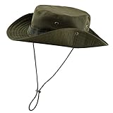 Faletony Outdoor Hut Buschhut Boonie Hat mit Kinnband Fischermütze Sonnenhut Sommerhut für Herren Damen