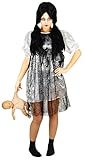 Foxxeo weißes Horror Puppen Kleid Halloween Kostüm für Damen Fasching Karneval Motto Party Größe XL
