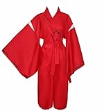 Inuyasha Cosplay-Kostüm für Herren (ohne Kette), Rot L 167/173 cm (Taille (100 cm)
