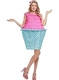 Funidelia | Cupcake Kostüm für Damen Größe M Muffin, Süßes, Essen, Dessert - Farben: Rosa, Zubehör für Kostüm - Lustige Kostüme für deine Partys
