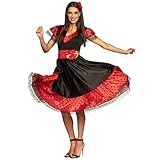 Boland - Erwachsenen-Kostüm Flamenco-Tänzerin, Kleid, Gürtel und Haarschmuck, Spanierin, Set, Karneval, Mottoparty, EM, WM