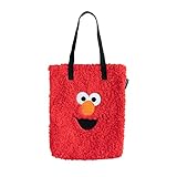 Grupo Erik Tote Bag Einkaufstasche Elmo Sesamstrasse - Leichte Tragetasche Stofftasche Offizieler Lizenz