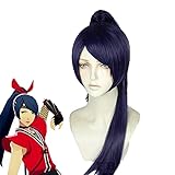 P5 Persona 5 Yusuke Kitagawa Mixed Blue Detachable Horsetail Heat Resistance Synthetic Hair Cosplay CostuWig For Women Girls Wig