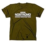 USCSS Nostromo Alien Film T-Shirt, Oliv, L