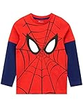 Marvel Jungen Spiderman Langarmshirt Rot 134