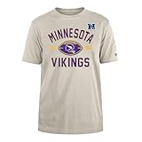 MINNESOTA VIKINGS New Era Cap NFL Regular T-Shirt Distressed Screenprint Team Graphic Stone Unisex