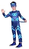 Ciao Catboy costume disguise boy official PJ Masks (Size 5-7 years) with mask, Blau