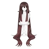 Anime Cosplay Perücke, Genshin Impact Perücke, mit zwei Perückenkappen, für Halloween, Party & etc. (Hutao Cosplay)