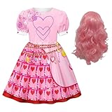JANGZIIA Rise of Red costume Descendant 4 Movie Cosplay Kostüm Kinder Mädchen, Kleid Kinder Karneval Halloween Geburtstag Party Dress Up für Kinder 3-13 Jahre