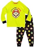 Super Mario Bros Schlafanzug | Mario und Luigi Schlafanzug Jungen | Spielen Pyjama Jungen Lang Mehrfarbig 134