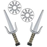 Widmann 01205 - Waffenset Ninja, 2 Sai und 2 Shuriken, Kostüm, Accessoire, Karneval, Mottoparty
