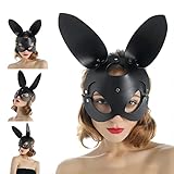 NIWWIN Cosplay Maske für Halloween Party, Balltanz, Frauen, Mädchen, Dame, sexy, halbes Gesicht, Ledermaske, Halloween, Karneval, Maskerade, Make-up, Gastgeschenke (Hase)