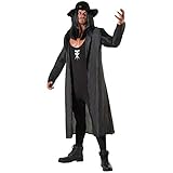Morph Lizensiert Klassik WWE Undertaker Kostüm, Kostüm Undertaker, WWE Kostüm Herren, Undertaker Cosplay L
