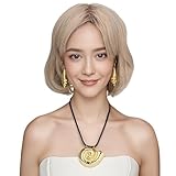 FVCENT Conch Necklace Earrings Set Octopus Sea Witch Pendant Necklace Choker for Women Chain Leather Cosplay Costume. (Gold)