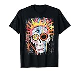 Vintage Graffiti Biker Rocker Skelett Punk Horror Skull T-Shirt