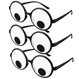 DASHUAIGE 3 Stück Lustige Brillen mit Wackelaugen, Schüttel-Augen-Partybrillen für Foto-Requisiten, Kostümzubehör, Cosplay und Erwachsene Kinder-Party