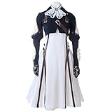 CR ROLECOS Violet Evergarden Cosplay Kostüm Teen Mädchen Frauen Anime Cosplay Kostüm Set Uniform Kleid Outfit Marine Blau S
