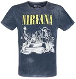 Nirvana Stage Männer T-Shirt Navy L 100% Baumwolle Band-Merch, Bands