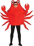 Generique - Lustiges Krabbenkostüm Unisex für Erwachsene rot Einheitsgröße