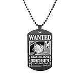Halskette Cartoon Luffy Kette Anhänger Freundschaft Zubehör Souvenirs Kinder Halsschmuck,Karikatur Anime Charakter Anhänger Halskette, Mode Halskette Geschenk für Kinder Frauen Mädchen, Einstellbar