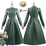 bbganlian Anime Howl's Moving Castle Sophie Cosplay Kostüm Outfit Rollenspiel Uniform Kleider Komplettes Set Halloween Party Karneval Dress Up Anzug mit Hut für Frauen Mädchen (S)