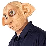 Applysu Dobby Maske Cosplay Kostüm Requisiten Latex Elfenohren voller Kopf Kopfbedeckung lustiges Elfen Zubehör
