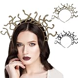 HIFOT 2 Stück Medusa Kopfschmuck Medusa Schlangen Haarreif Stirnband Damen Tag Der Toten Haarreif Fasching Haarschmuck Halloween Schlangen Kopfschmuck Medusa Kostüm für Karneval Maskerade Party