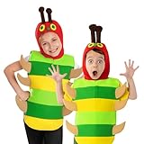 Fun Shack Raupe Kostüm Kinder, Raupe Nimmersatt Kostüm Kinder, Raupen Kostüm Kinder, Kostüm Raupe, RaupenKostüm Kostüm Kinder L