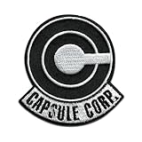Comercial Mercera, Aufnäher Patches, Dragonball Z, Capsule Corp, Aufnäher Ideal für Mützen, Jacken, T-Shirts oder Schultaschen, 100% Polyester, 7x6 Zentimeter
