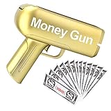 lembrd Geld Pistole Set Geldpistole Spielzeug Mit 100 Stück 100 Dollar Scheine, Cash Spritzpistole Money Spielzeug Geldmaschine Dollarshooter Lustiges Spiel Für KTV Bar
