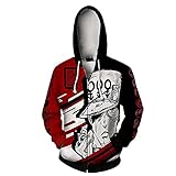 jiminhope Anime Unisex JoJo's Bizarre Adventure Hoodie JoJo Cosplay Kostüm Cartoon Zip Up Cardigan Harajuku Herbst Pullover Pullover